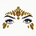 Gold glitter acrylic face gems in teardrop and diamond shapes for eye makeup decoration - BL204/Gold Glitter Teardrop Style