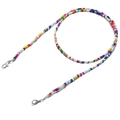 Colorful bohemian beaded chain with silver lobster clasps for glasses and face masks - Boho Multicolor