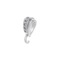 Macro shot of silver plated pendant clasp with sparkling zircon stones for DIY jewelry - VD1465 Platinum