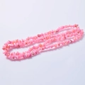 Natural pink crystal shell gravel bead strand for DIY jewelry making and necklaces - Pink