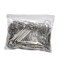 Set portachiavi mini cacciavite in metallo argento con impugnatura zigrinata - Portachiavi Cacciavite Di Riparazione Multifunzionale / Argento