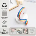Rainbow gradient polyester woven ribbon 2cm wide 25 yards for gift wrapping and DIY crafts - Rainbow (Width 2CM * Length 22M)