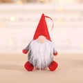 Gnomo di Natale in peluche con cappello di feltro rosso e lunga barba bianca - Gnomo Nordico Cappello a Punta (D-GJ18)