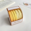 Yellow hair band set with strong elasticity in a minimalist paper box packaging - Yellow Series