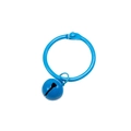 Llavero de metal azul con cascabel para manualidades creativas y accesorios DIY - Azul Cielo