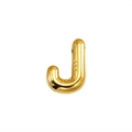 Polished 18K gold letter J balloon pendant with a smooth metallic glossy finish - Letter J (Gold)