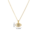Collana con ciondolo occhio del male dorato con pietre blu e misure 12,2 mm per 7,4 mm - Malocchio A1625