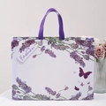 Fashionable purple lavender floral non-woven gift bag with durable woven handles - 28*32*10cm / Lavender Butterfly