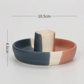 Oval Base Blue White Pink