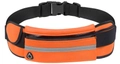 Orange marathon running belt with reflective strip and adjustable waist strap - Orange
