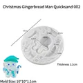 Molde de silicona para resina de hombre de jengibre y copos de nieve para Navidad - Molde de Silicona / Colgante Quicksand de Hombre de Jengibre