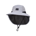 Light gray outdoor sun hat with wide brim, neck protection flap, and breathable mesh - Light Gray