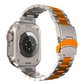 Bracelet en alliage de titane pour iWatch Ultra en argent avec accents orange - 42/44/45/46/49mm / Titane Orange