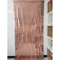Dettaglio della tenda a frange in lamina oro rosa con trama a griglia per decorazioni - 1*2m Pezzo Singolo / Oro rosa