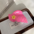 Pince à cheveux coquillage rose avec étoile jaune et détails dorés élégants - Rose