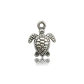 Ciondolo tartaruga in argento con trama dettagliata per creazione di gioielli fai-da-te - Tartaruga marina (12x19mm)