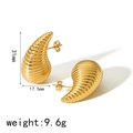 Detailed size specifications for gold spiral shell earrings with 31mm height and 9.6g weight - Gold Spiral Shell Style (TE6725-G)