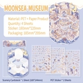 3D Moon Sea Museum miniature scenery sticker set with PET clear decals and base cards - Moon Sea Museum