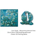 Van Gogh Almond Blossom oil painting silk twill scarf for women in 53cm x 53cm size - Almond Blossom