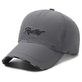 Gorra de béisbol gris oscuro de secado rápido con malla y bordado de moda fashion - Ajustable / Gris Oscuro - Estilo Redbat