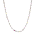 Collana chic di perle d'acqua dolce con perline colorate e chiusura marina donna - Perla Barocca Colorata (GPN71-14K) / Argento 925