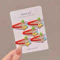 Five-piece set of star-shaped candy-colored hair clips for girls in vibrant shades - 1# Rainbow Shooting Star Set of 5 - 3cm
