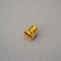 Minimalistische unregelmäßige goldene Ohrklemme mit gehämmerter Wellentextur poliert - Einzelstück / Gold