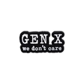 Καρφίτσα Gen X We Don't Care από σμάλτο με λευκό κείμενο σε μαύρο μεταλλικό φόντο - Μαύρο και Λευκό (QHXZ1939)