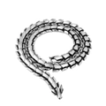 Collana da uomo in acciaio inossidabile con maglie a osso di drago stile hip hop - 50cm / Color Acciaio
