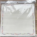 Paño de cocina blanco de algodón con bordes ondulados de colores en envase plástico - 5 Piezas / 25*25CM 8 Capas Poliéster-Algodón