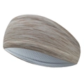 Elastic sports headband in wood-grain grey with breathable light blue mesh lining - 5# Khaki