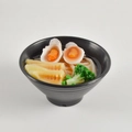 Realistic PVC Japanese seafood udon noodle bowl miniature with shellfish and broccoli - Oyster and Bamboo Shoot Noodles - No Ring