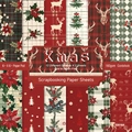Christmas scrapbooking paper pack 6x6 inch 24 sheets acid-free 160gsm cardstock set - 22018a 24 Sheets