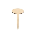 Rond onafgewerkt houten plantenlabel in T-vorm voor DIY-tuindecoratie en labels - Nr. 2 (Rond Bord)