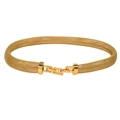 Close-up of golden mesh chain bracelet showing the woven texture and metal clasp - YS787 12mm Gold Necklace