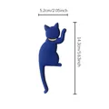 Navy blue cat magnetic fridge hook with 14.3cm length for creative home decoration - M2-Blue Cat