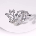 Silver Leaf Shape Style (JR321)