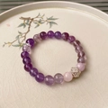 14# Amethyst Glass Bead Bracelet