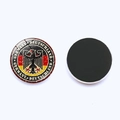 25mm glass round fridge magnet featuring Germany flag eagle design and magnetic back - Germany Style