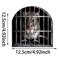 Cartoon mouse in cage wall sticker variant measuring 12.5cm by 12.5cm for home decor - Mouse in Cage(UV50007T_T)