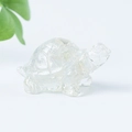 Clear natural crystal turtle figurine, transparent glass tortoise desktop decoration - 39 Opal