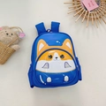 Blue cartoon corgi backpack for girls featuring 3D design and durable nylon fabric - Blue (Corgi)