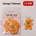 Autocollants de bonhomme de pain d'épices pour scrapbooking enfant et scellage de Noël - LY-999 (Pain d'Épices Individuel)