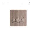 Strong transparent adhesive wall hooks with double buckles for kitchen and bathroom - 7x7cm Brushed Double Claw Hook