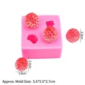 Pink silicone strawberry mold for DIY candles and soaps with 3D realistic details - 2# Small Pink