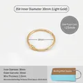 Light gold 35mm metal binder ring with 30mm inner diameter for loose-leaf binding - 35# Inner Diameter 30mm / Light Gold