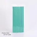 Set of 10 mint green foam flexible curling rods for heatless hair styling, 24cm length - 1.0cm Diameter/10Pcs / Light Green