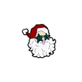Chic Santa Claus brooch with star sunglasses and rhinestones for holiday parties - Santa Claus with Star Sunglasses (CZ2291-1)