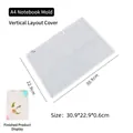 A4 siliconen mal voor notebook cover 30,9x22,9x0,6cm voor DIY hars handwerk maken - A4 Verticaal Notitieboek Mal / Semi-transparant
