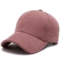 Gorra de béisbol de pana rosa empolvado con diseño retro de seis paneles para hombre - Rosa / Ajustable